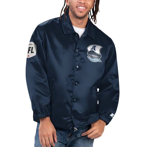 Toronto Argonauts Starter Jacket Option Route Full Snap Blue CFL Men's Size XXL